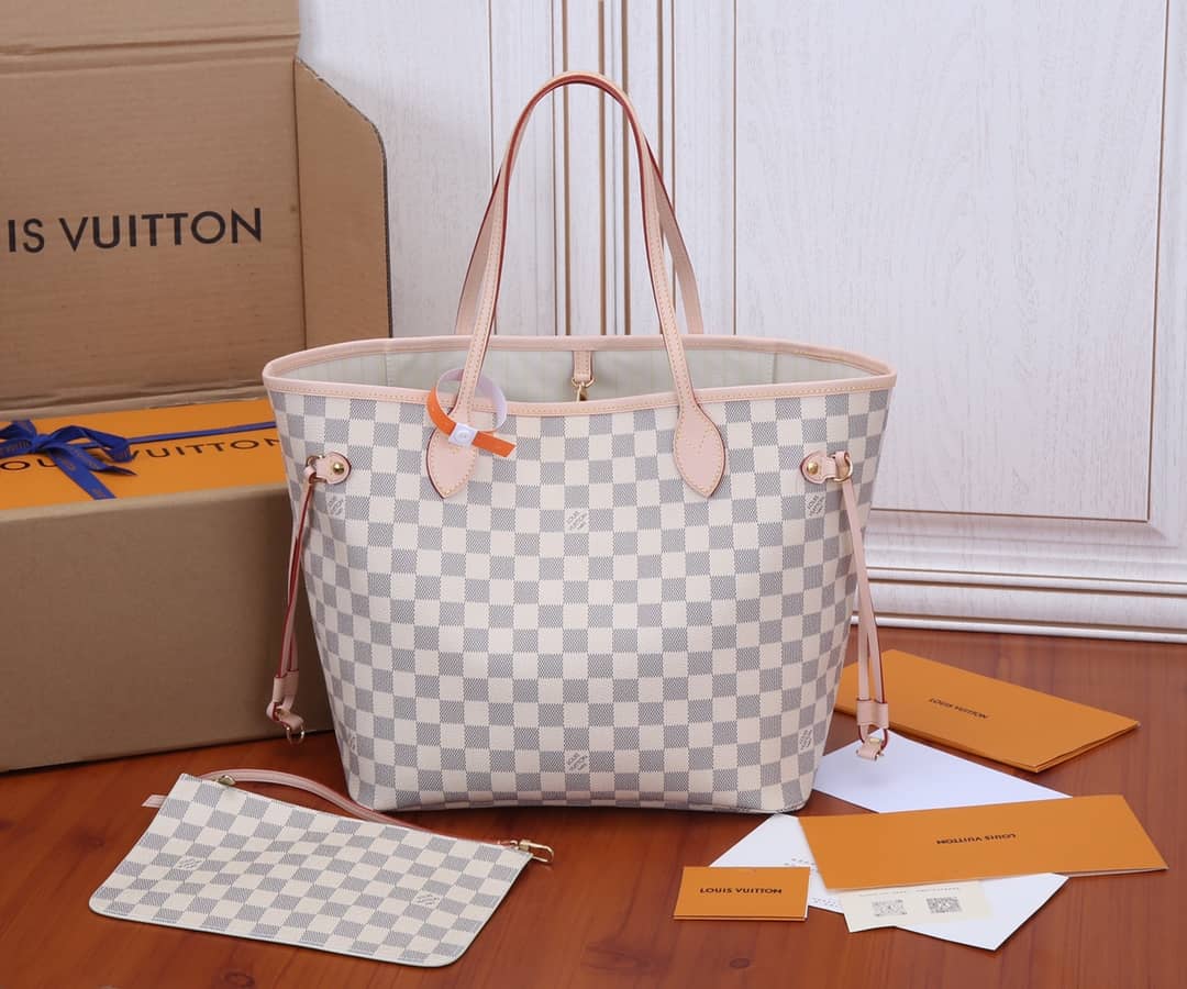 L0vis Vvtt0n Neverfull Dupe MM Damier Azur Tote  N41361