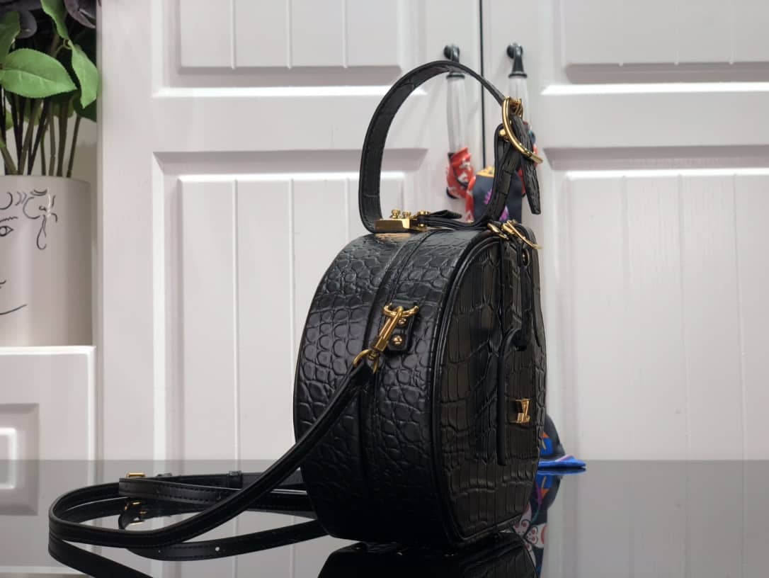 L0vis Vvtt0n Petite Boite Chapeau Crocodilien Brillant Replica Bag Black N93597