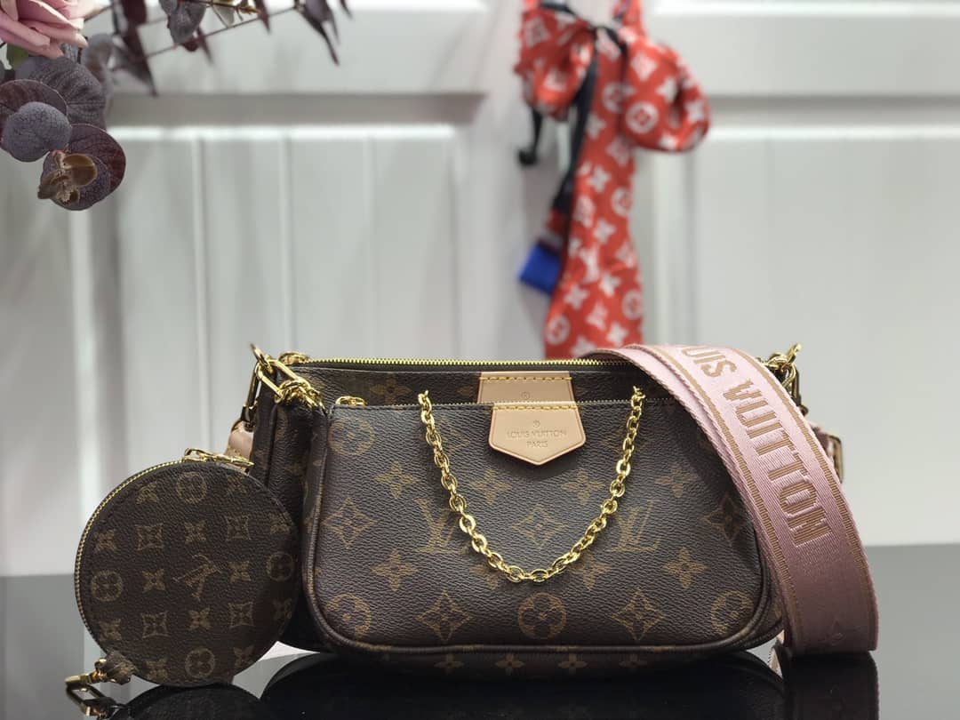 L0vis Vvtt0n Monogram Canvas Multi Pochette Replica Pink M44823