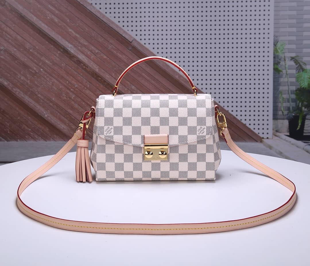 L0vis Vvtt0n Damier Croisette Replica Shoulder Handbag White N41581