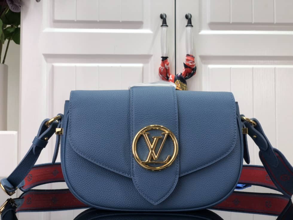 L0vis Vvtt0n Pont 9 Soft MM Grained Calfskin Blue M58967 Replica Crossbody Bag