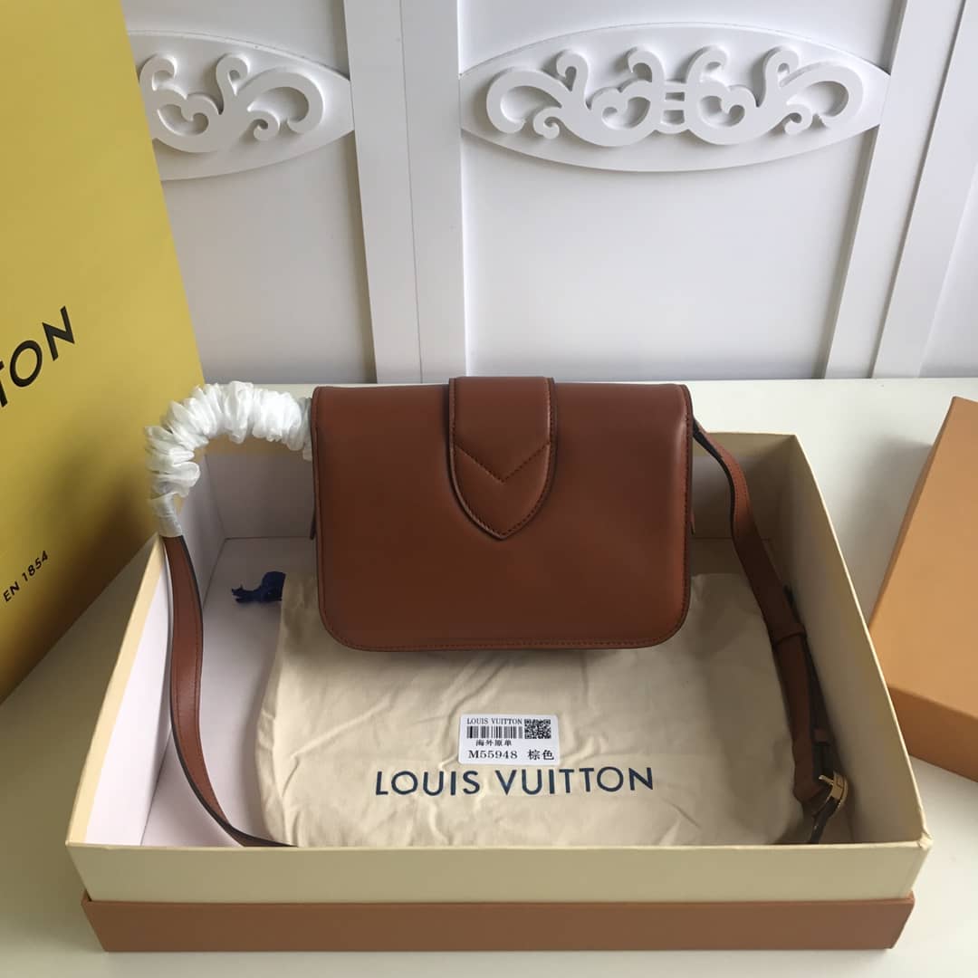 L0vis Vvtt0n Pont9 Neuf Leather Replica Shoulder Bag Brown M55948