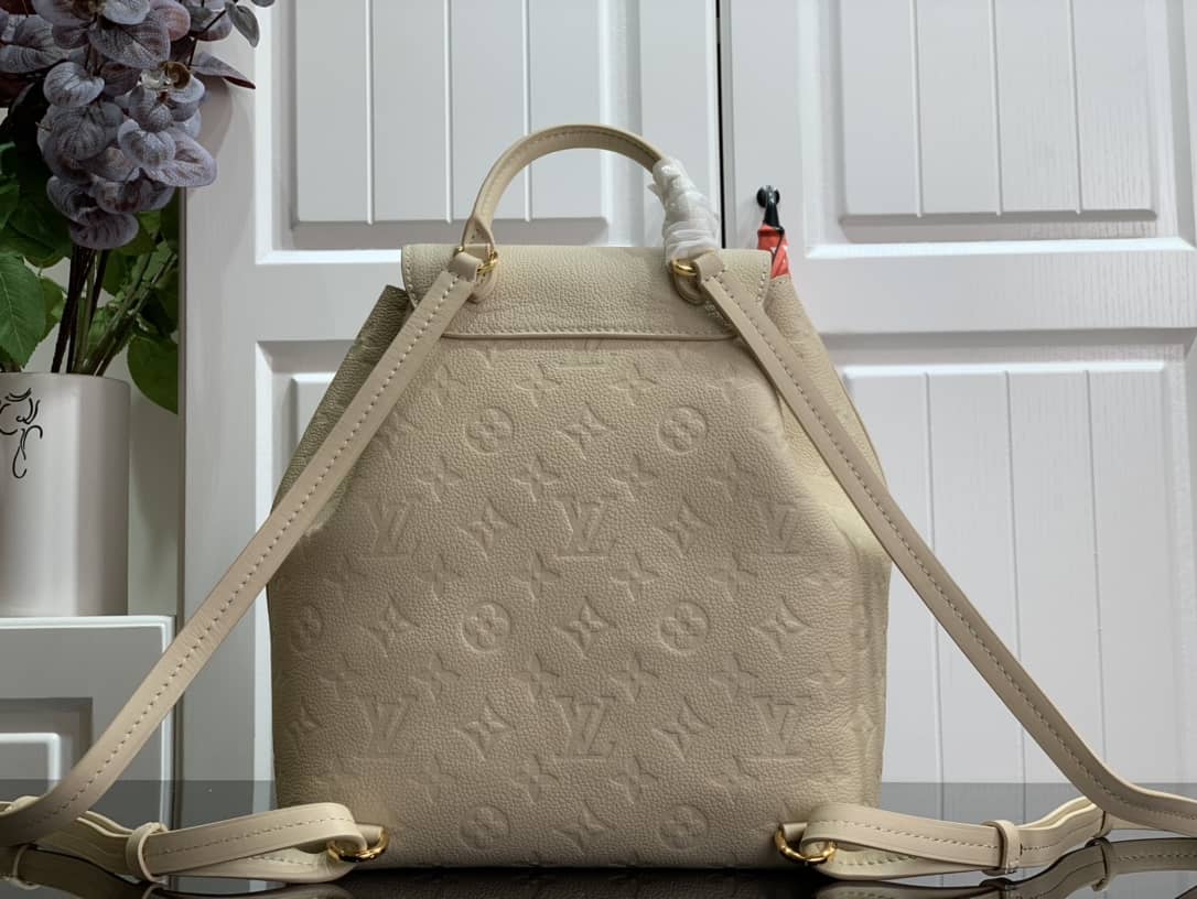 L0vis Vvtt0n Ann Platt Montsouris PM Noir Leather Replica Backpack Beige M45205
