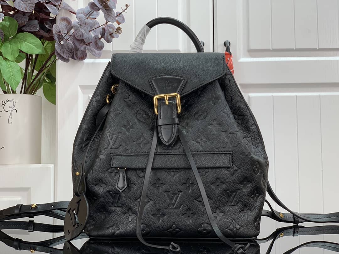L0vis Vvtt0n Ann Platt Montsouris PM Noir Leather Replica Backpack Black M45205