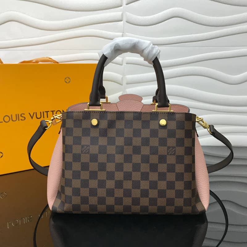 L0vis Vvtt0n Damier Ebene Canvas Brittany Bag Replica Pink M41674