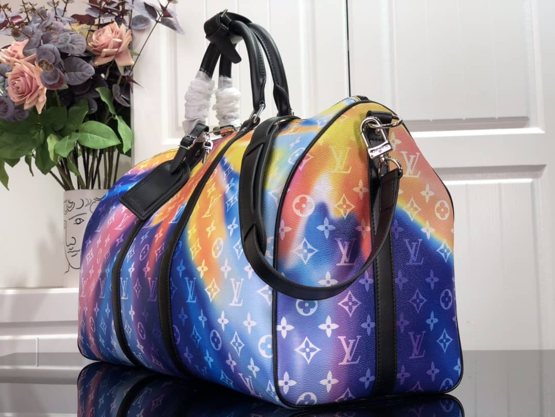 L0vis Vvtt0n Keepall Watercolor Bandouliere 50 Travel Bag Replica M45758
