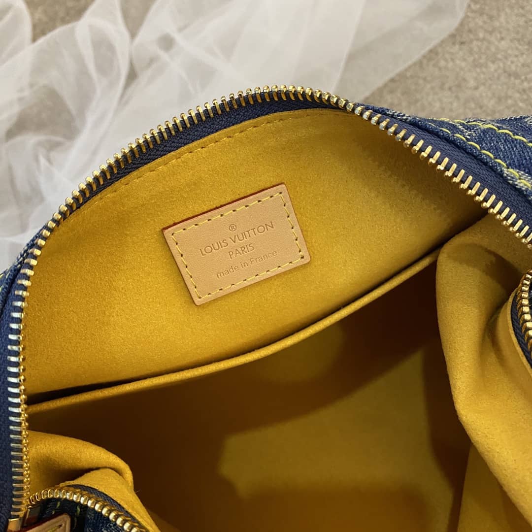 L0vis Vvtt0n Monogram Denim Baggy PM Bag Replica Blue M44464