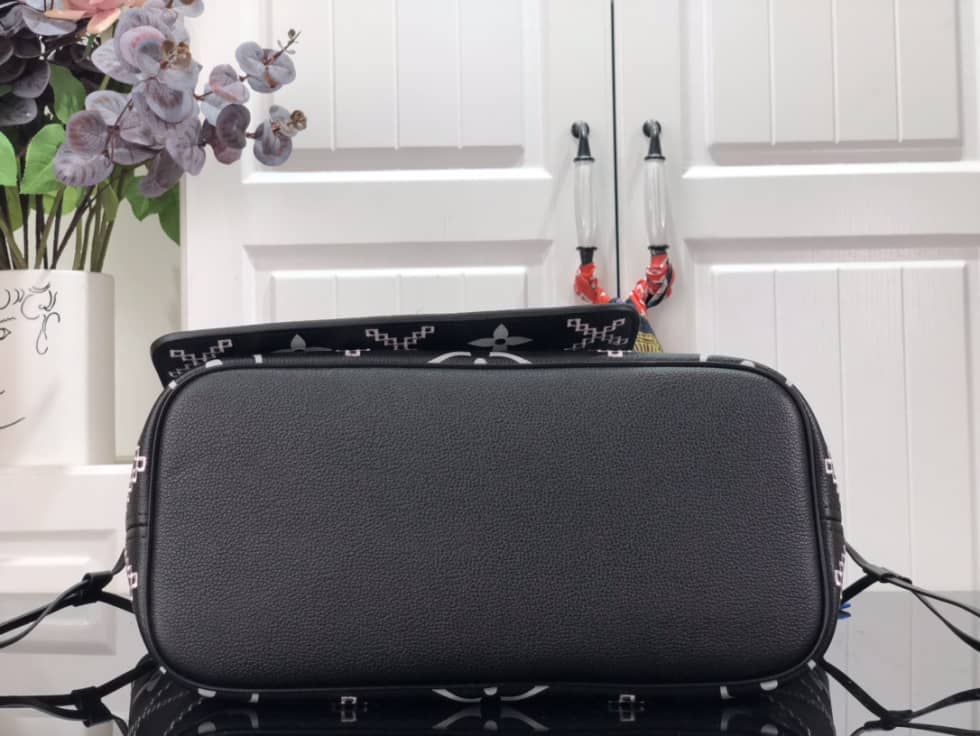 L0vis Vvtt0n Neverfull Dupe MM Empreinte Lace Black Pink M46040