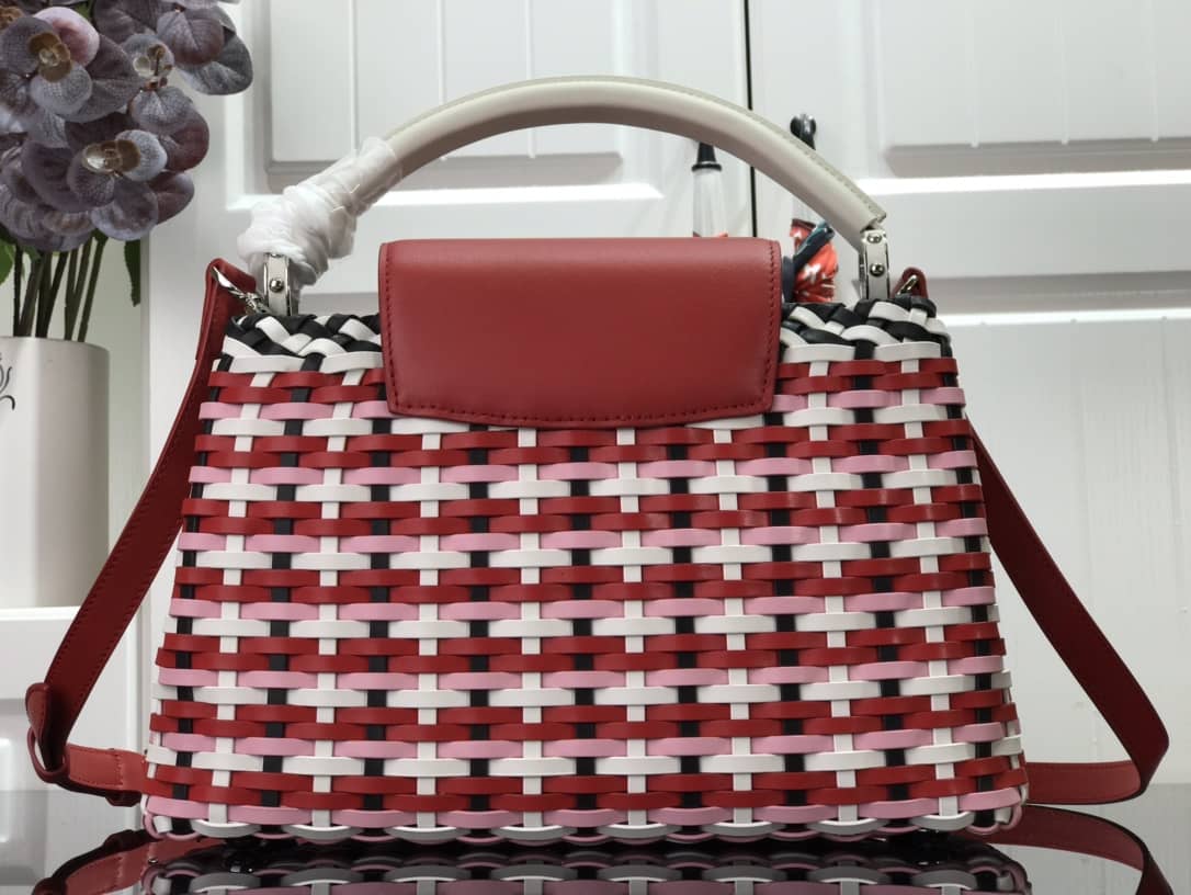 L0vis Vvtt0n Capucines Taurillon Shoulder Bag Replica Red M94519