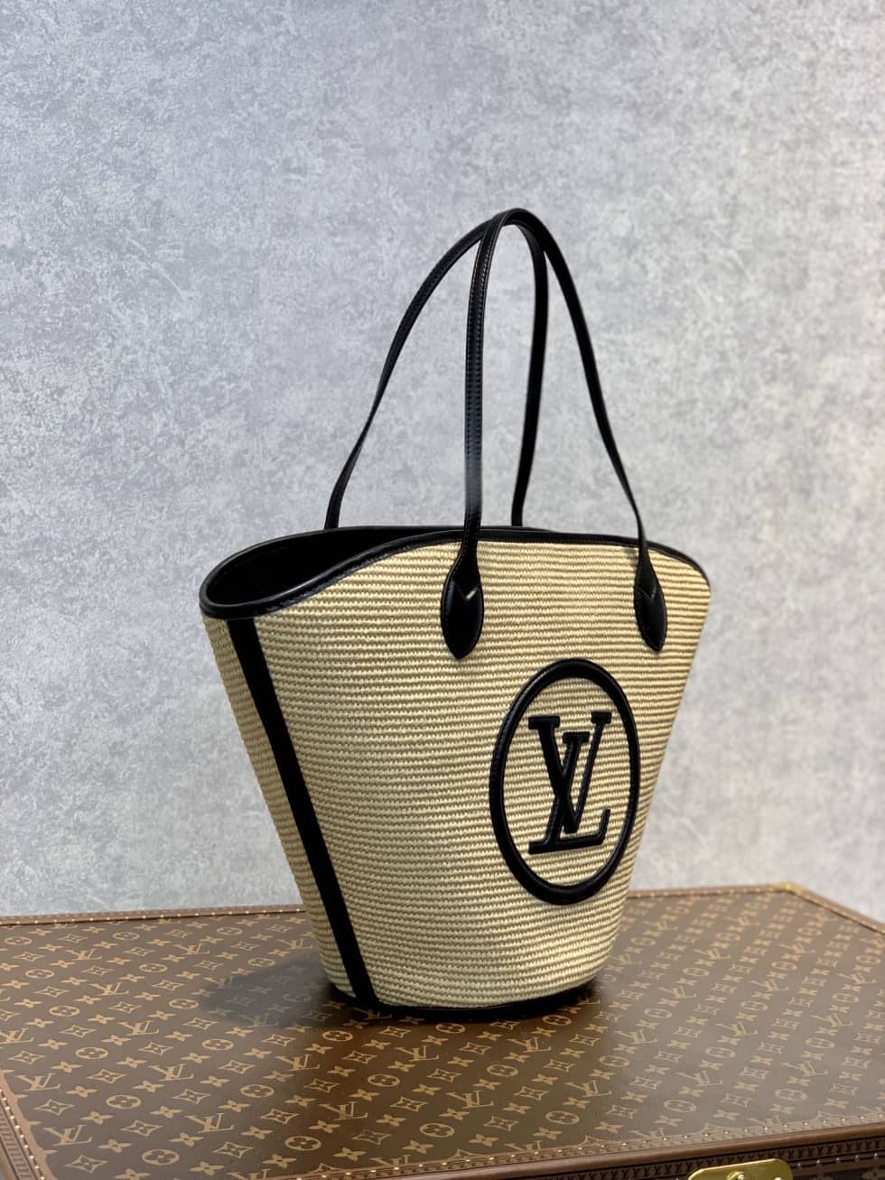 L0vis Vvtt0n Saint Jacques M59963 Replica Straw Shoulder Bag