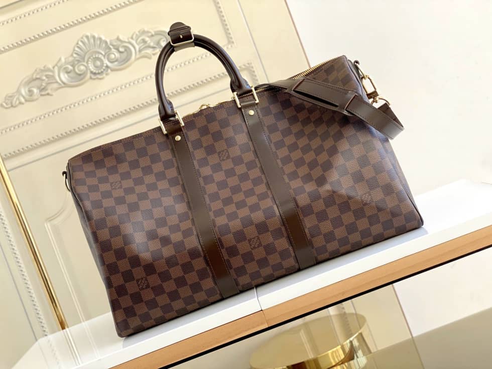 LV Duffle Bag Replica Monogram Keepall Bandouliere 45 Boston Bag Blue M41418