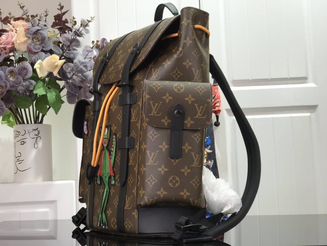 L0vis Vvtt0n Christopher PM Monogram Macassar Canvas Leather Replica Backpack M43735