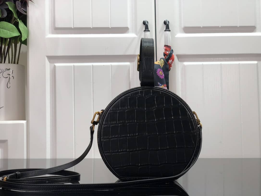 L0vis Vvtt0n Petite Boite Chapeau Crocodilien Brillant Replica Bag Black N93597
