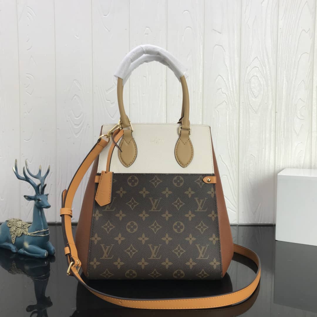 L0vis Vvtt0n Monogram Fold MM 2way Tote Replica White M45409