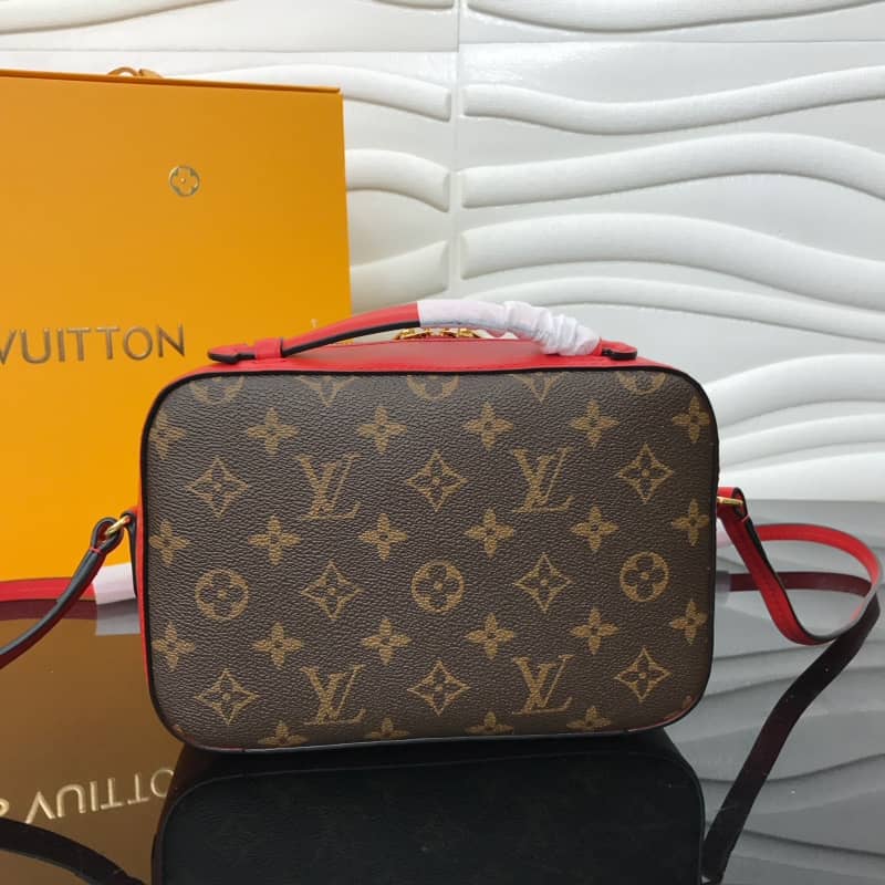 L0vis Vvtt0n Saintonge Monogram Canvas Replica Shoulder Bag Red M43557