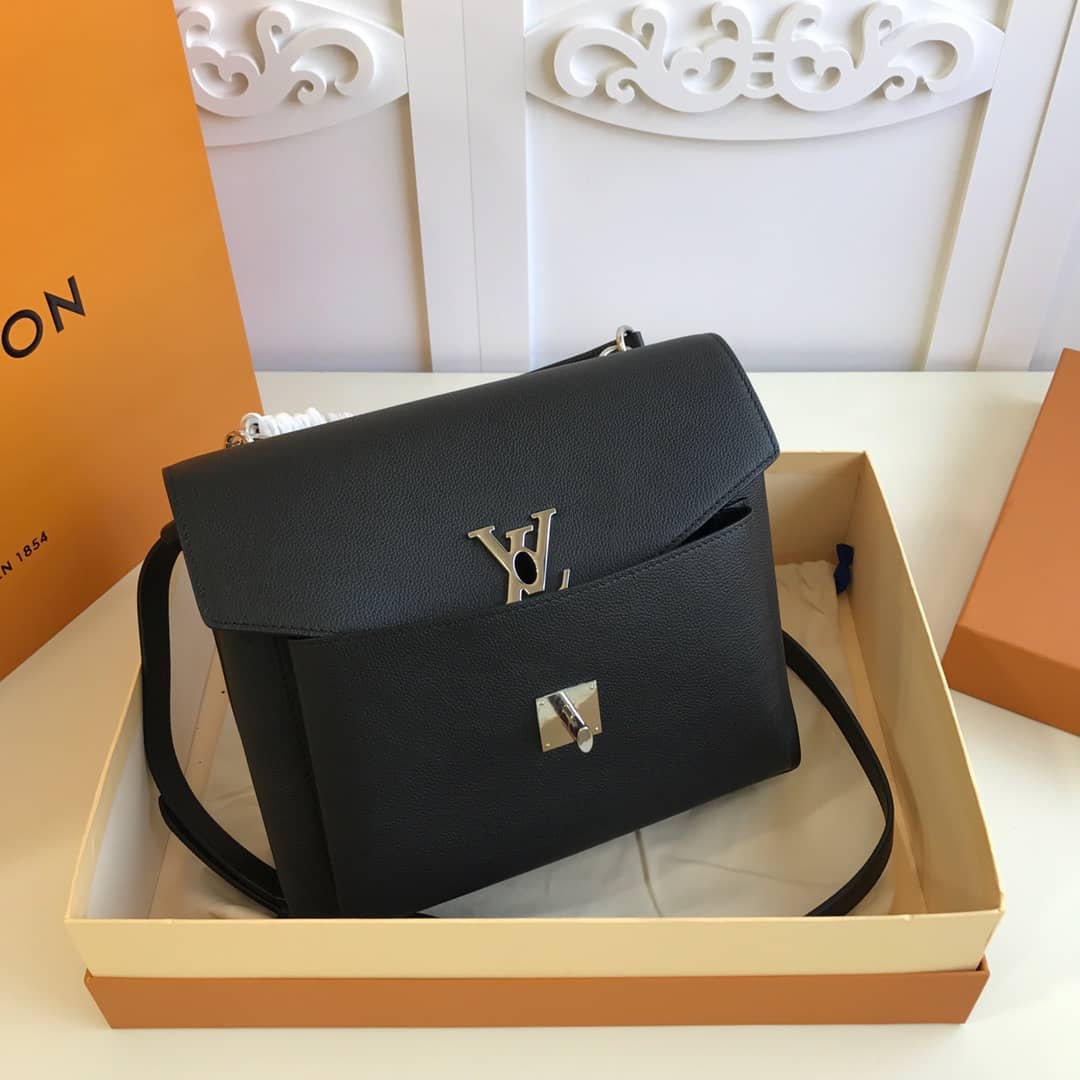 L0vis Vvtt0n MyLockMe 2way Leather Grain Replica Satchel Black M54849