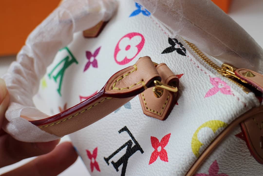 LV Duffle Bag Replica Monogram Multi Mini Speedy  White M92645