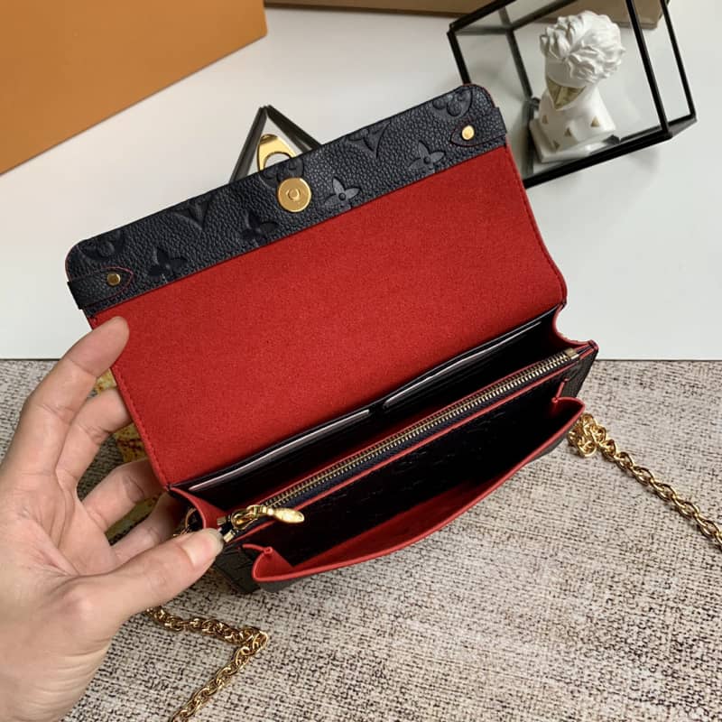 L0vis Vvtt0n Monogram Empreinte Vavin Chain Long Wallet Replica Blue M67839