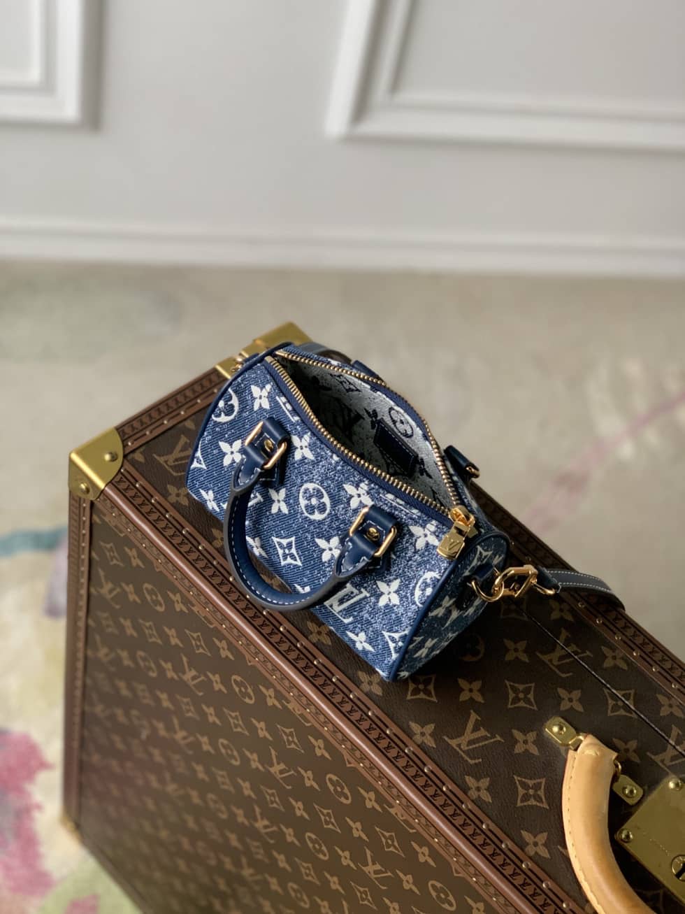 L0vis Vvtt0n Crossbody Dupe Nano Speedy Denim Leather M81168 (ColaReps)