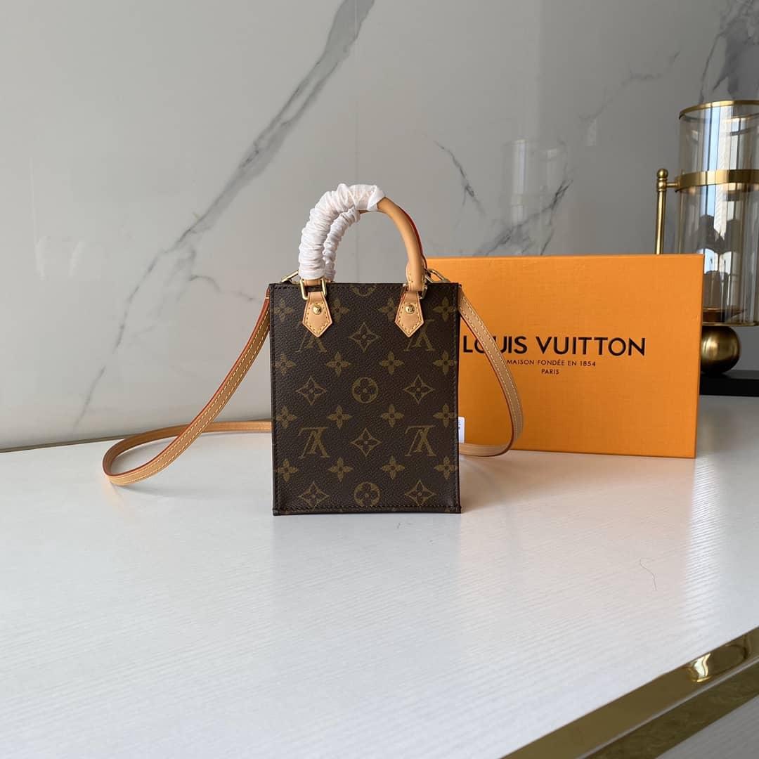 L0vis Vvtt0n Monogram Petit Sac Plat 2Way Replica Shoulder Bag Brown M69442