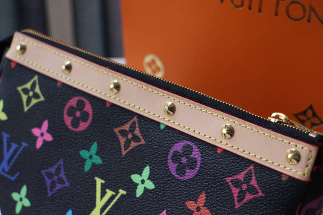 L0vis Vvtt0n Pochette Dupe Monogram Multi  Accessoires Replica Pouch Black M92649