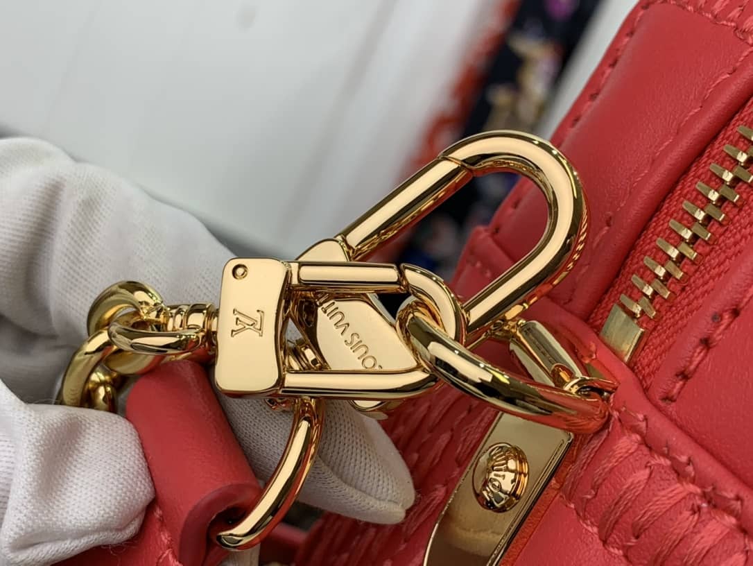 L0vis Vvtt0n Damier Quilt Lambskin Troca MM H27 Replica Bag Red M59114