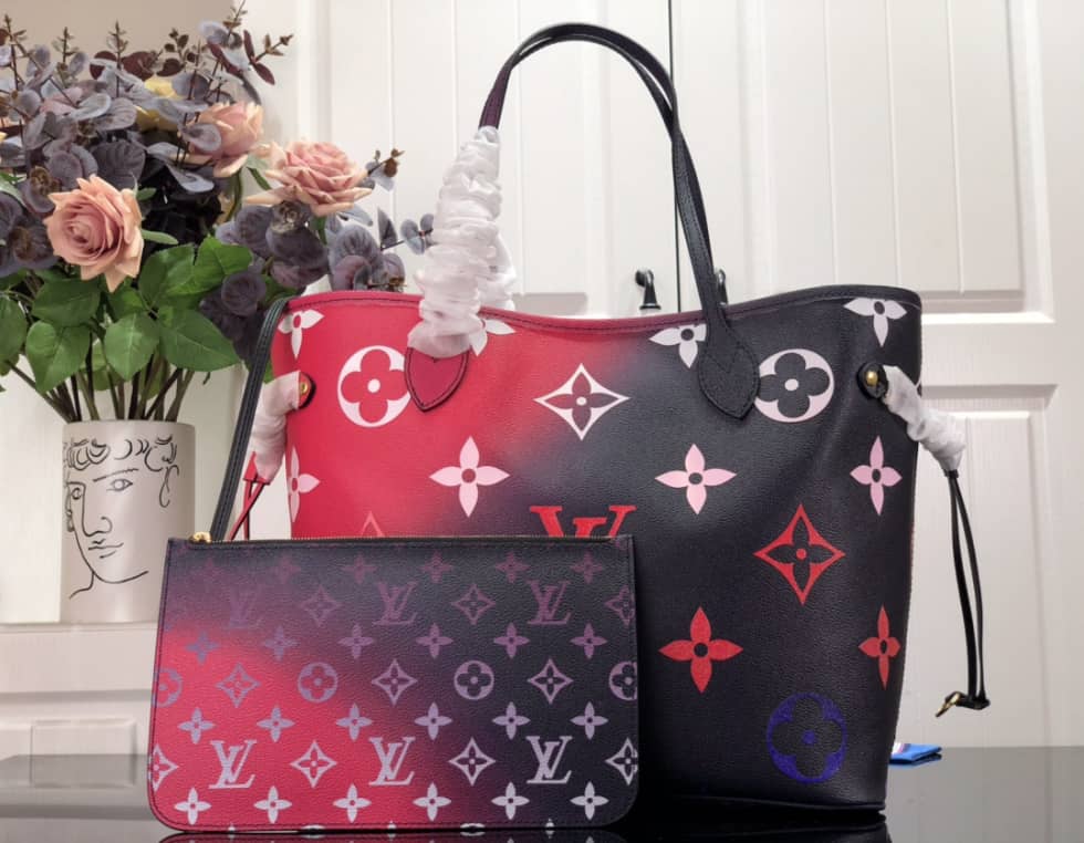 L0vis Vvtt0n Neverfull Dupe Leather Midnight Fuchsia M20511