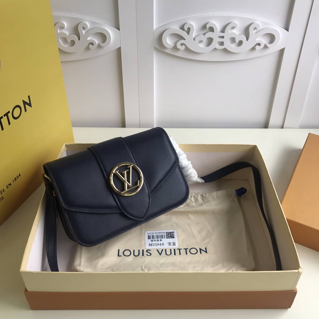 L0vis Vvtt0n Pont9 Neuf Leather Replica Shoulder Bag Blue M55948