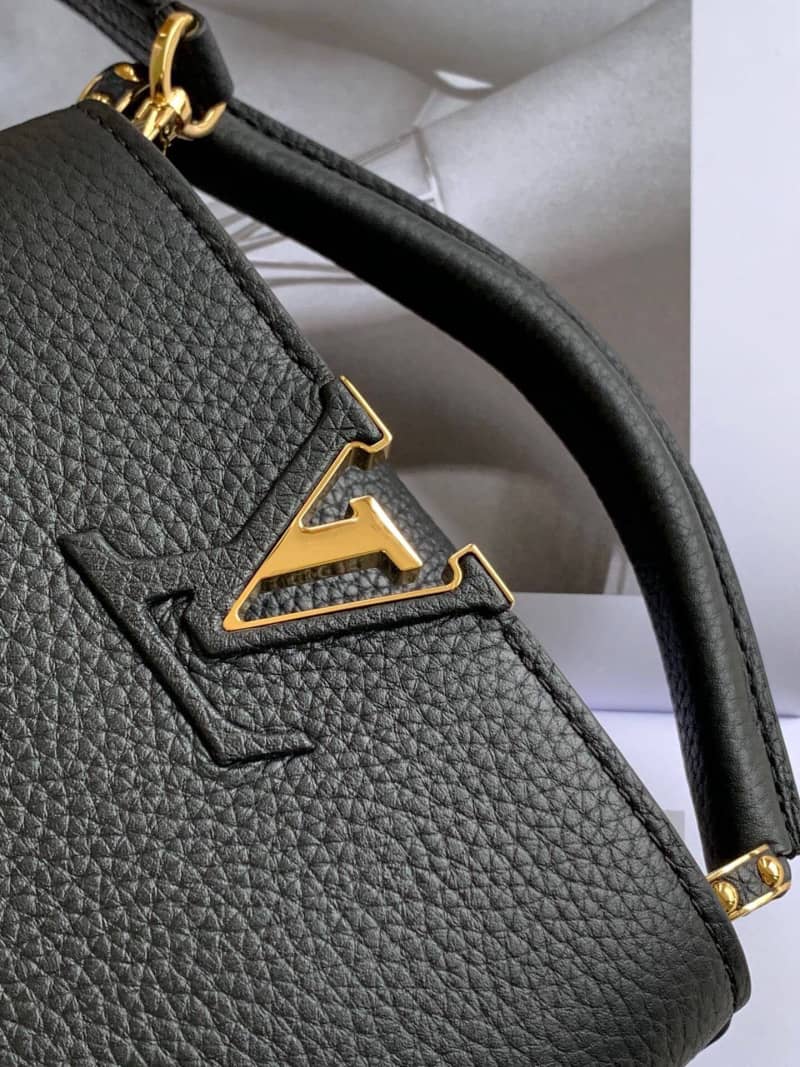 L0vis Vvtt0n Taurillon Leather Capucines Mini Replica Bag Black M55985