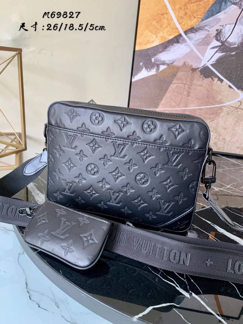 L0vis Vvtt0n Monogram Shadow Duo Leather Crossbody Bag Replica M69827