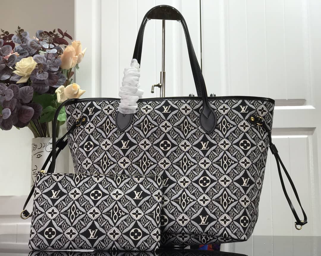 L0vis Vvtt0n Monogram Jacquard Neverfull MM Tote Replica M57230