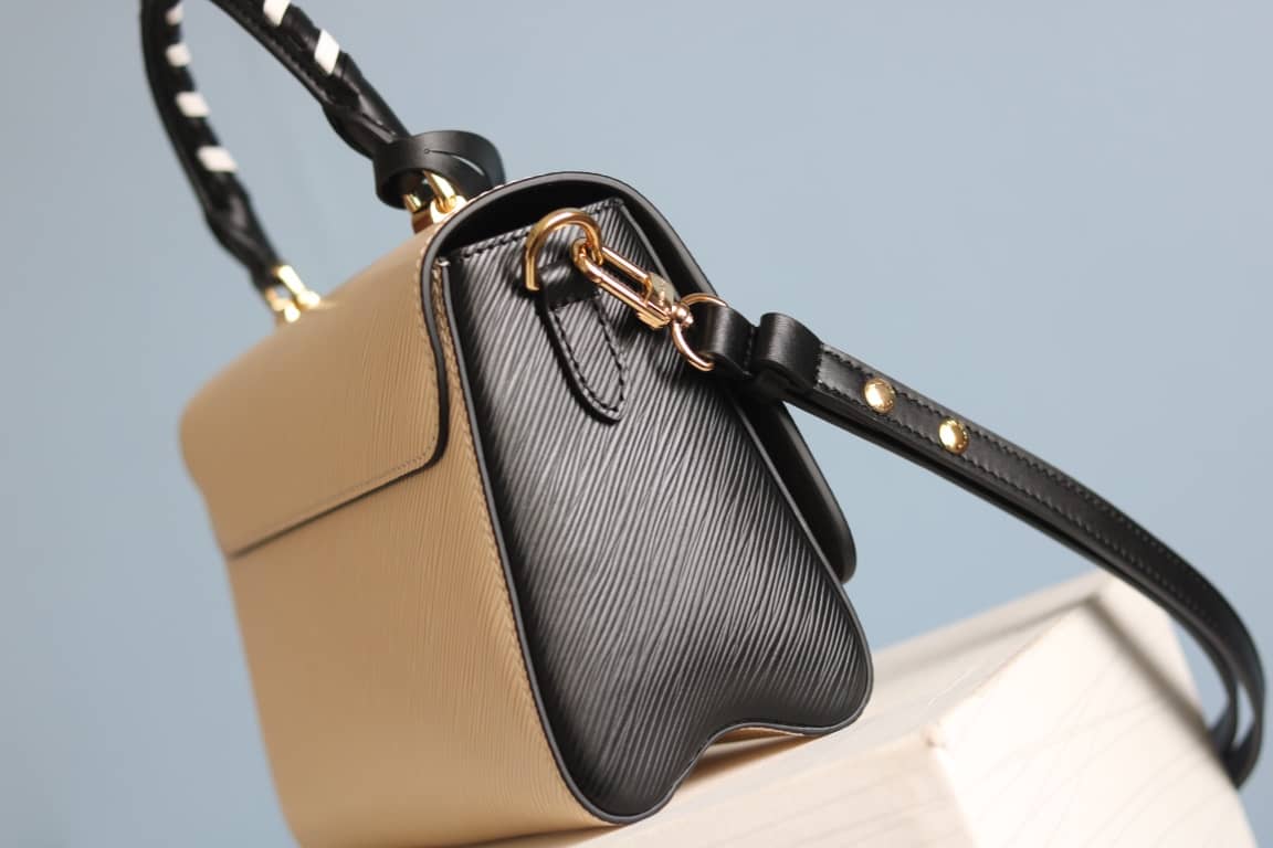 L0vis Vvtt0n Textured Epi Leather Twist Series Bag Beige