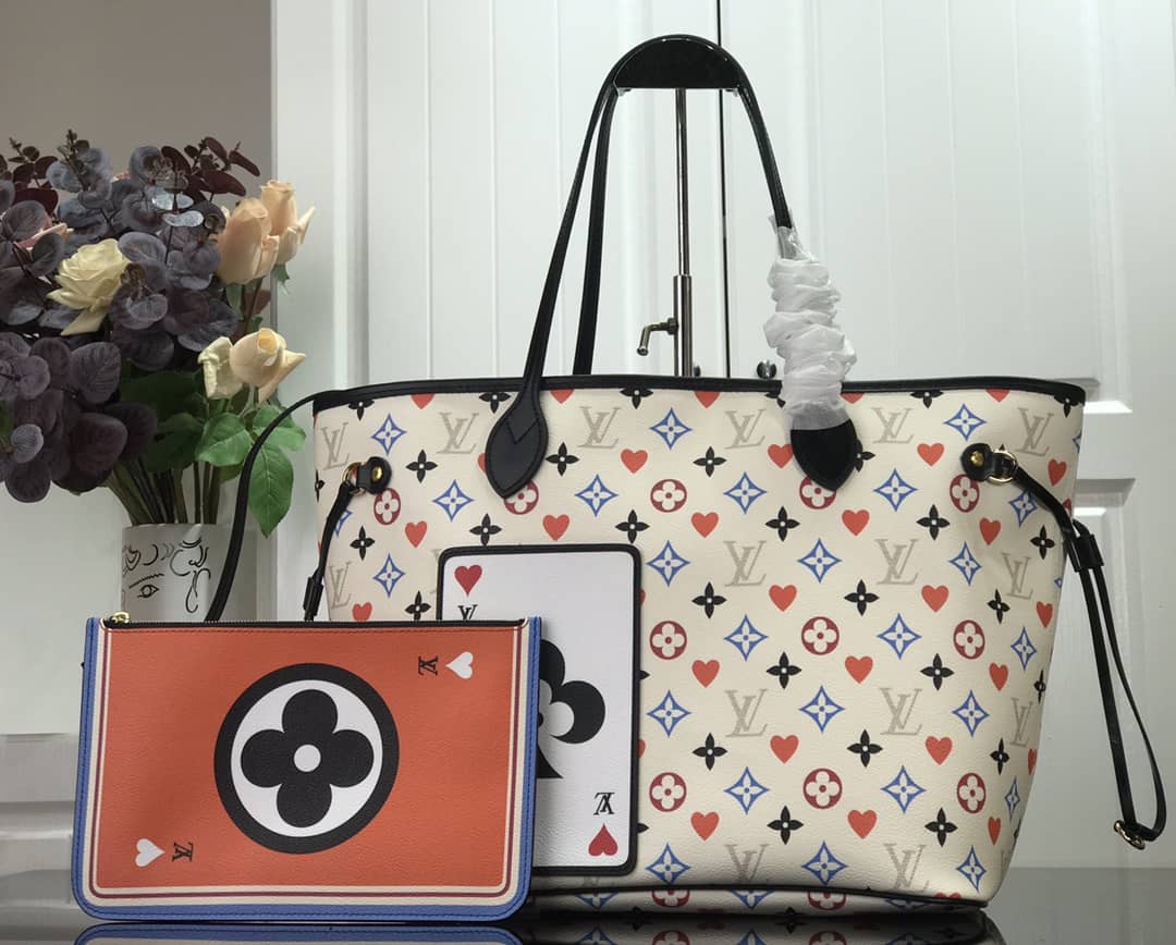 L0vis Vvtt0n Game On Neverfull MM Tote Replica White M57462