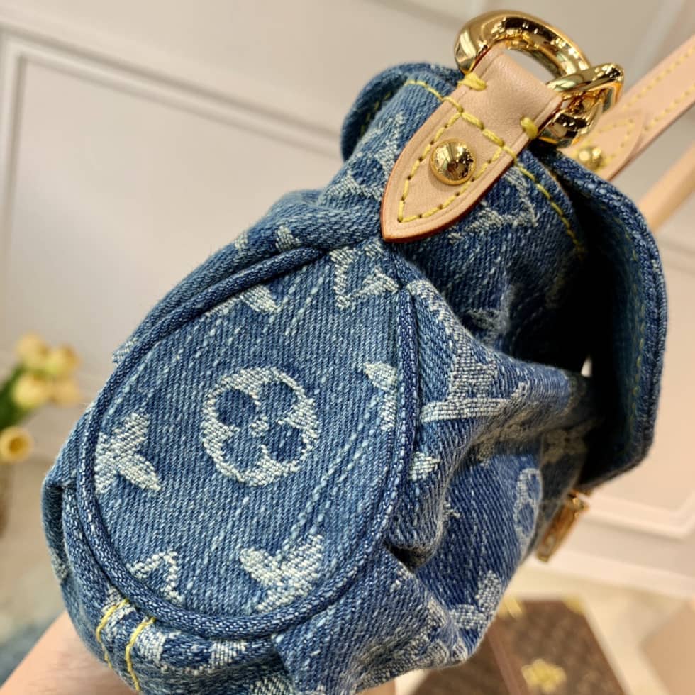 L0vis Vvtt0n Mini Pleaty Denim Blue M95050 Replica Shoulder Bag