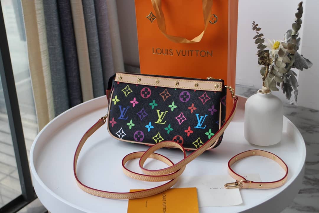 L0vis Vvtt0n Pochette Dupe Monogram Multi  Accessoires Replica Pouch Black M92649
