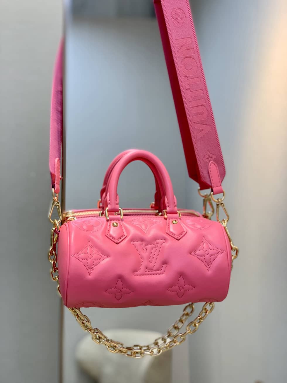 L0vis Vvtt0n Papillon BB Dragon Fruit Pink M59826 Replica Shoulder Bag