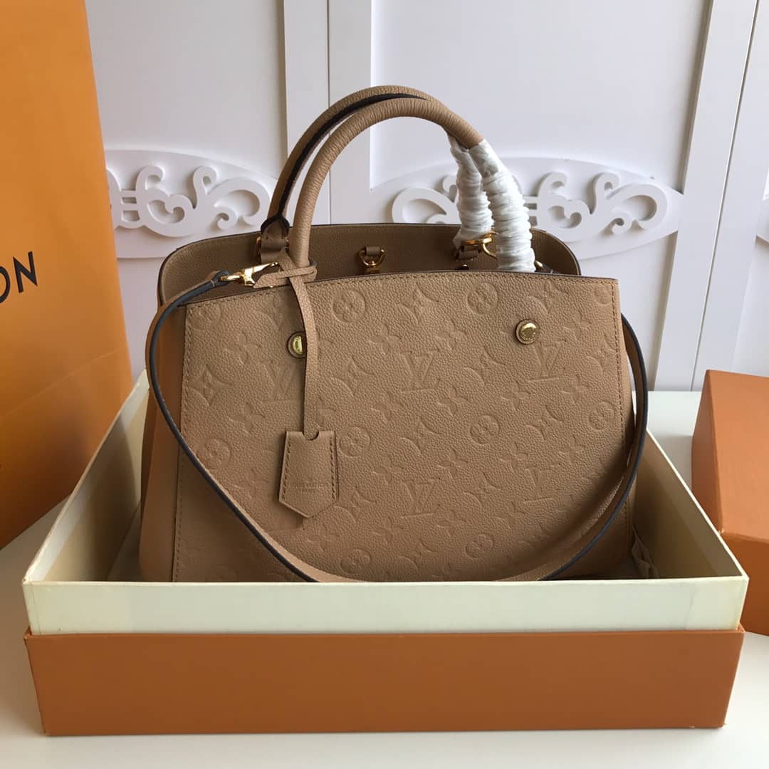 L0vis Vvtt0n Monogram Montaigne MM Shoulder Bag Replica Apricot M41048