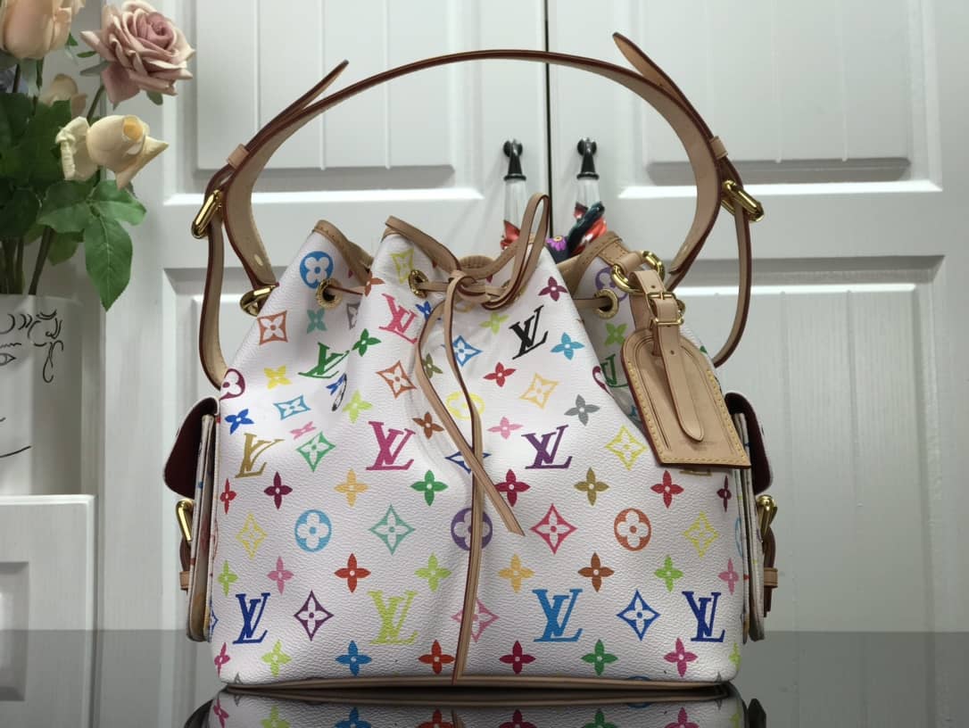 L0vis Vvtt0n Monogram Multicolor Petit Noe Replica Shoulder Bag White M42229