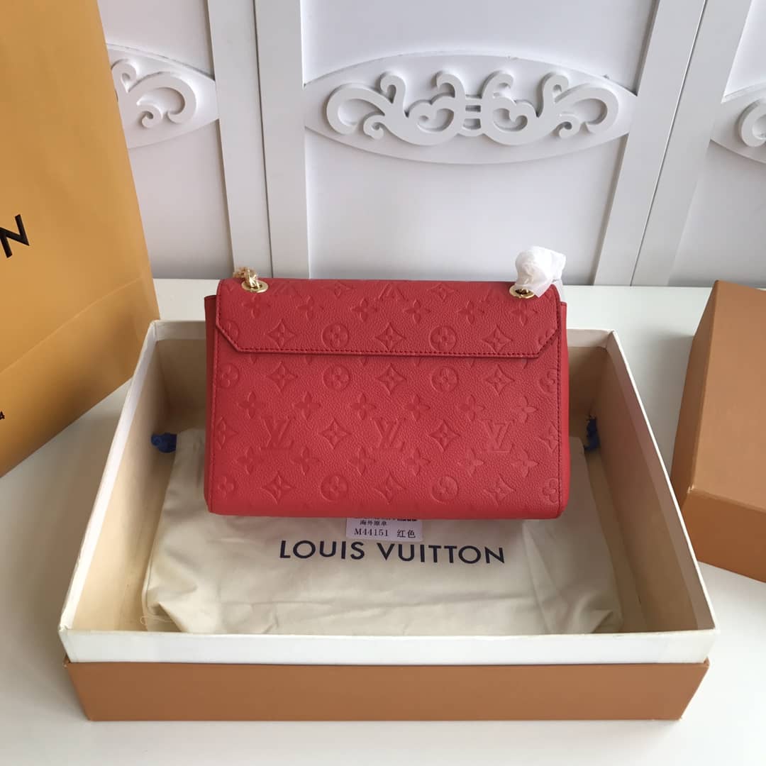 L0vis Vvtt0n Monogram Empreinte Vavin PM Chain Replica Shoulder Bag Red M44151