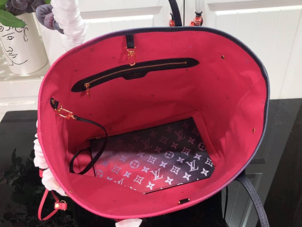 L0vis Vvtt0n Neverfull Dupe Leather Midnight Fuchsia M20511
