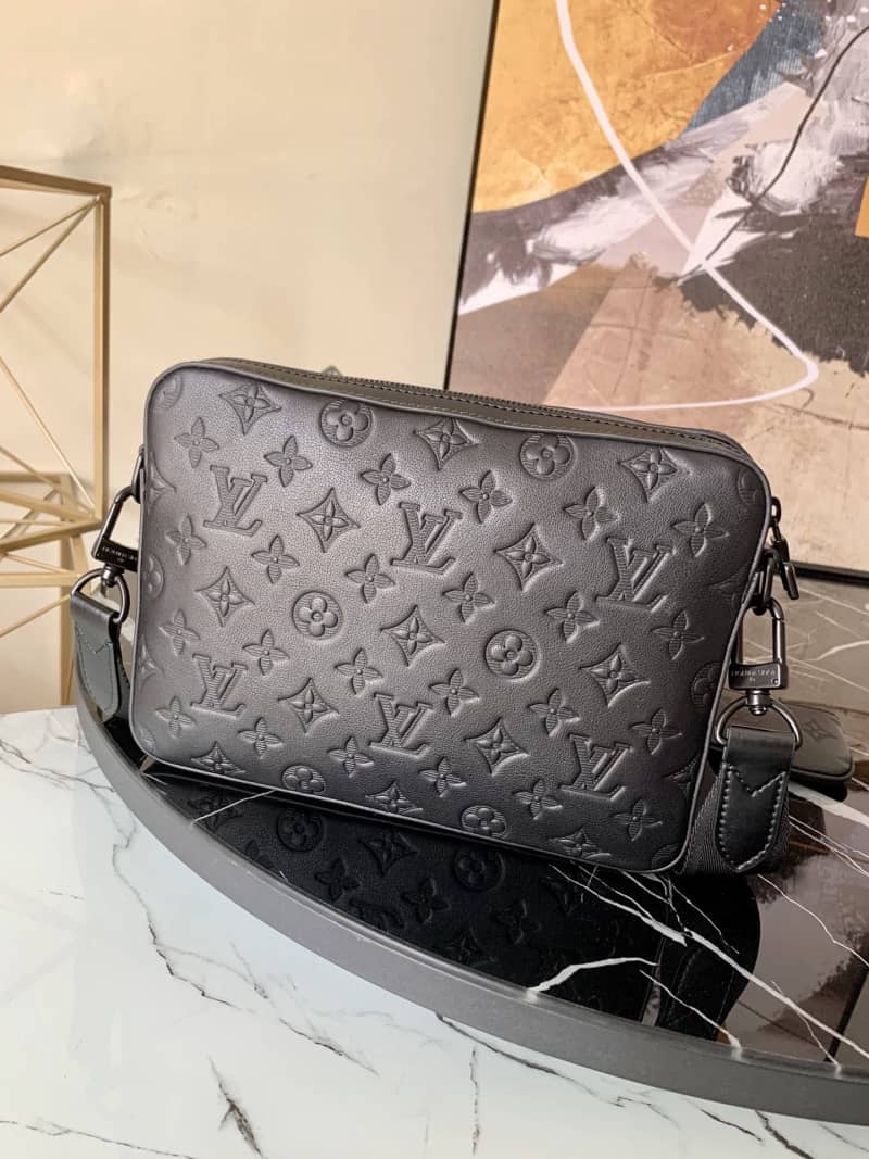 L0vis Vvtt0n Monogram Shadow Duo Leather Crossbody Bag Replica M69827