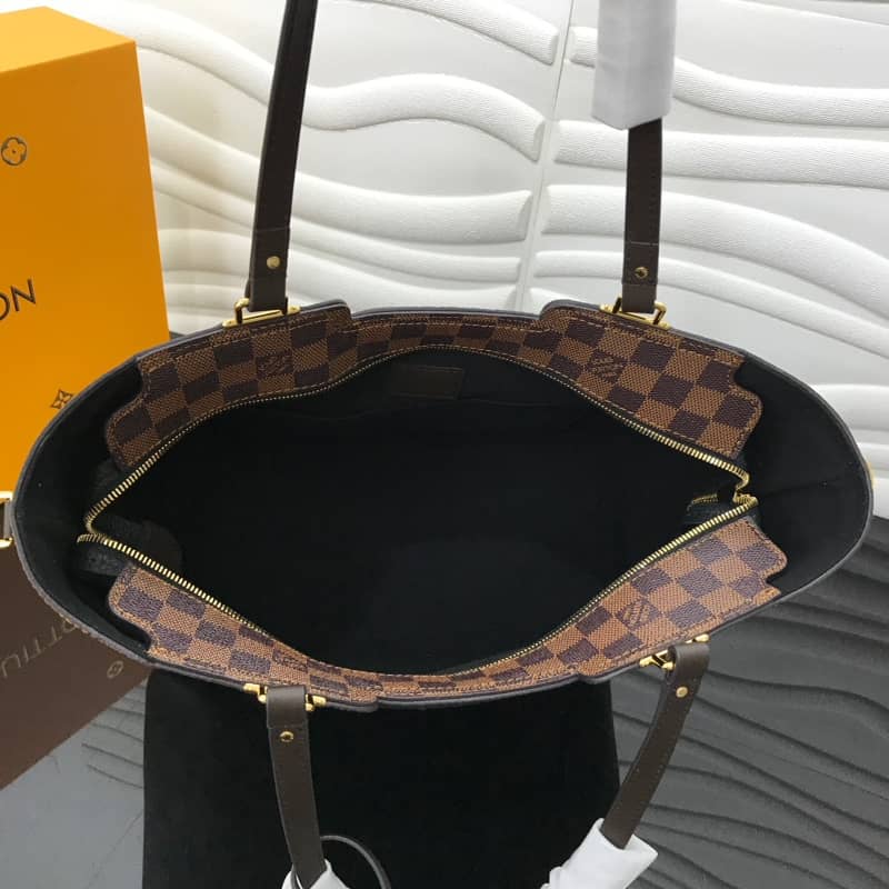 L0vis Vvtt0n Jersey Damier Ebene Canvas Magnolia Bag Black Replica N44041