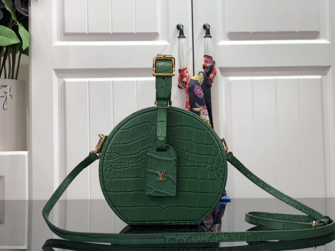L0vis Vvtt0n Petite Boite Chapeau Crocodilien Brillant Replica Bag Green N93597