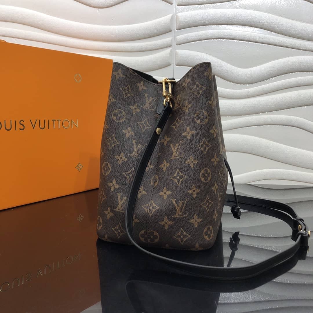 L0vis Vvtt0n Neonoe Replica Bucket Bag Brown Black M44020