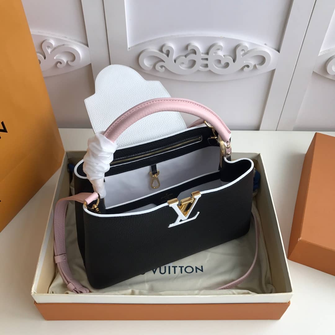 L0vis Vvtt0n Capucines PM Taurillon Bag Replica Black M52988