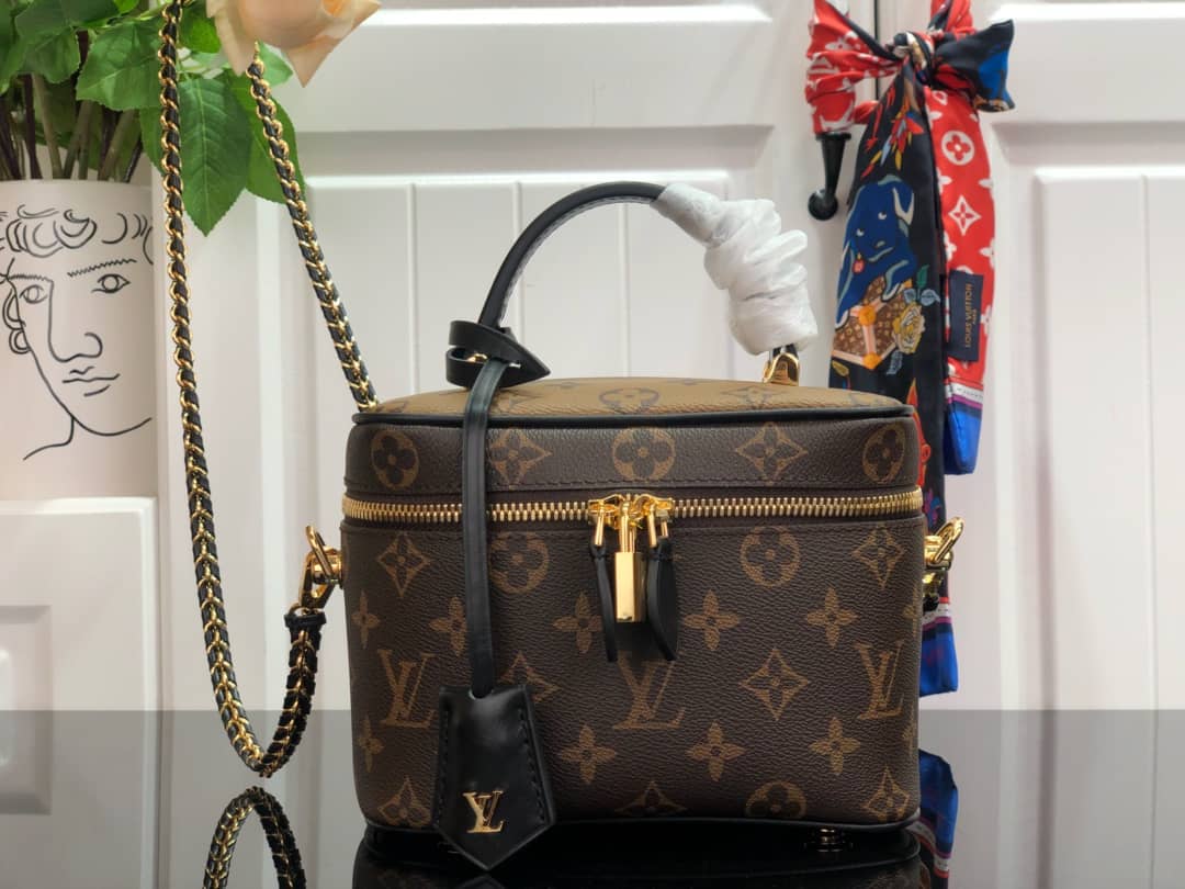 L0vis Vvtt0n Replica Bags Vanity PM Reverse Monogram Coated Canvas Crossbody M45165
