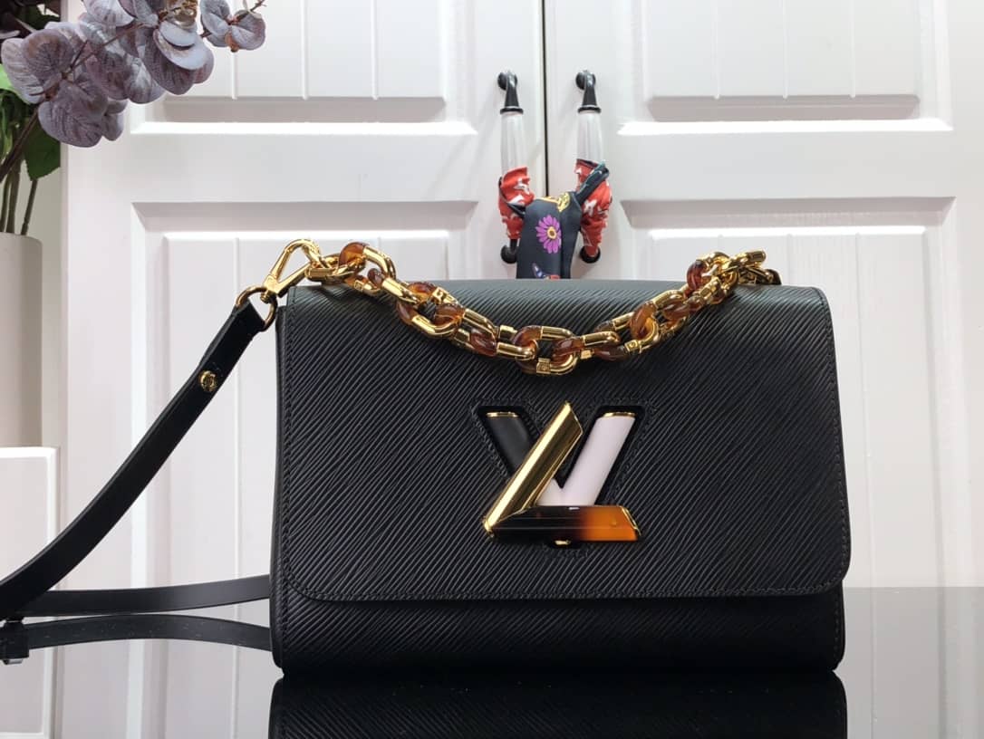 L0vis Vvtt0n Monogram 2Way Leather Twist Replica Handbag Black M58526