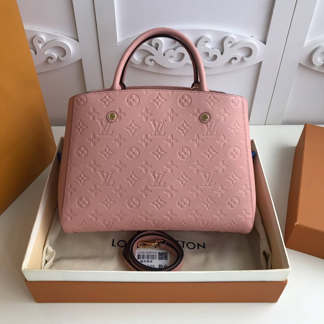 L0vis Vvtt0n Monogram Montaigne MM Shoulder Bag Replica Pink M41048
