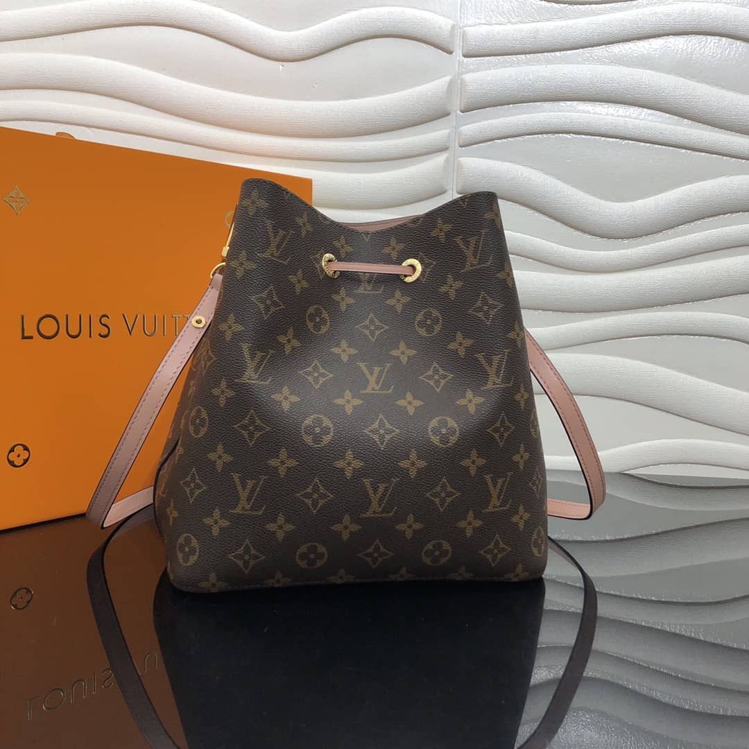 L0vis Vvtt0n Neonoe Replica Bucket Bag Brown Pink M44020