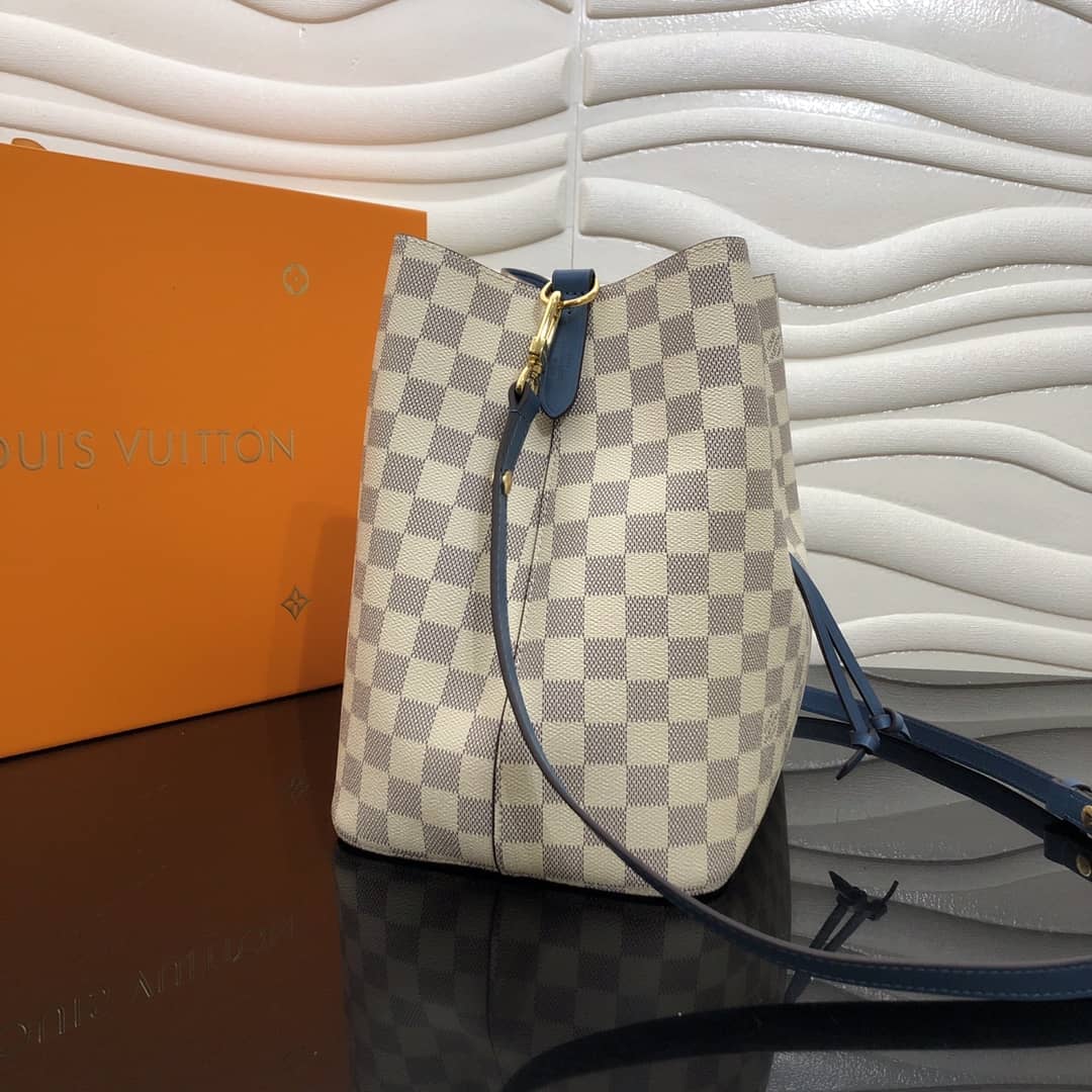 L0vis Vvtt0n Neonoe Replica Bucket Bag Beige Blue M44020